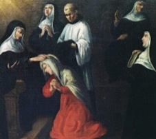 Rita reçoit l'habit monacal (Ancien chœur du monastère de Cascia) rita couvent